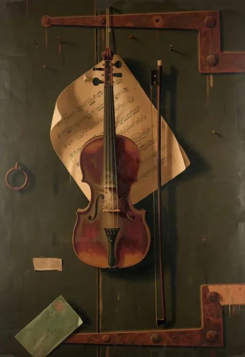 Framed Print : Print of a still life with a violin Framed Print : Print of a still life with a violin