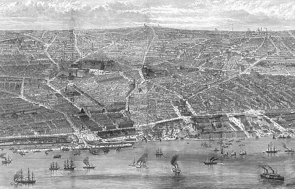 Liverpool birds eye view, 1886