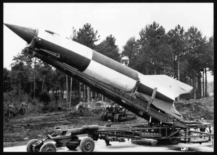 Framed Print : Loading a V2 Rocket: A Print of a V2 Rocket on the Launch Pad Framed Print : Loading a V2 Rocket: A Print of a V2 Rocket on the Launch Pad