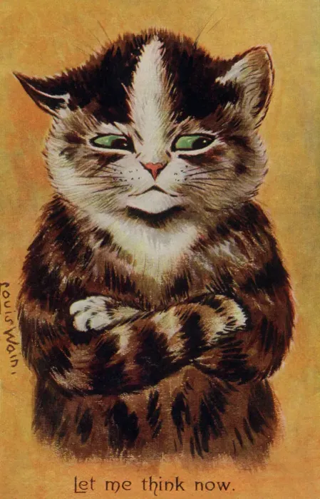 Framed Print : Louis Wain Cat Print, 1904