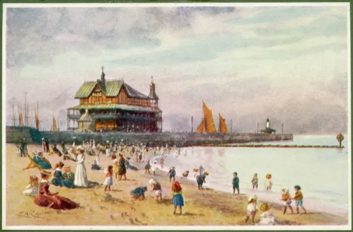 Framed Print : Lowestoft Beach Print: The Children's Corner Framed Print : Lowestoft Beach Print: The Children's Corner