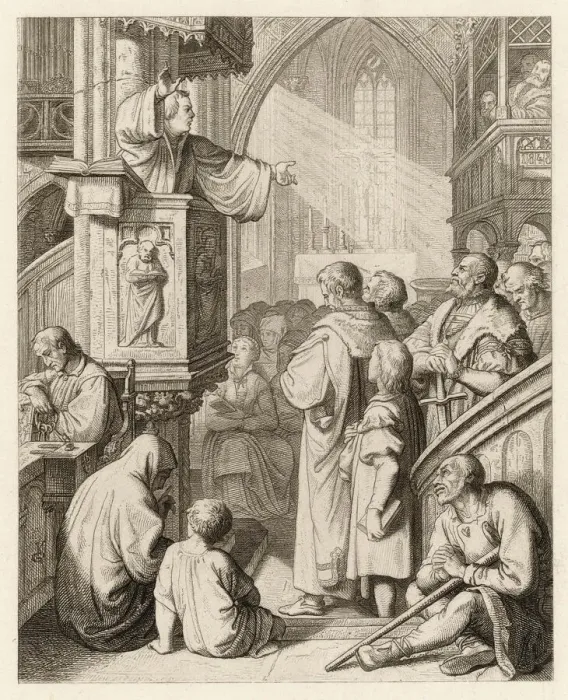 Framed Print : Martin Luther Print - 16th Century Woodcut Framed Print : Martin Luther Print - 16th Century Woodcut
