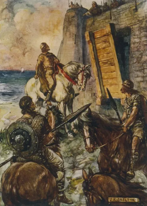 Framed Print : Macduff Escapes Print Framed Print : Macduff Escapes Print