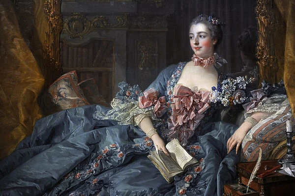 Madame Pompadour (1721-1764). Portrait by Francois Boucher (