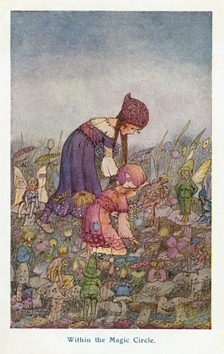 Framed Print : Within the Magic Circle Print, circa 1920s Framed Print : Within the Magic Circle Print, circa 1920s