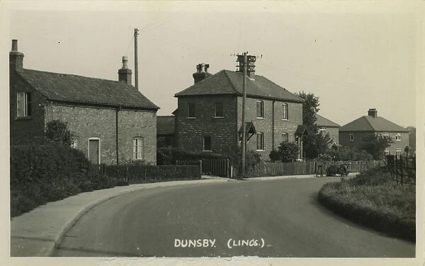 Main Road, Dunsby, Bourne, South KestevenA, Lincolnshire, England. Date: 1930s