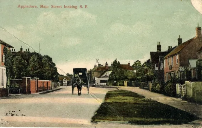 Framed Print : Main Street, Appledore, Devon Print - Horse and Trap, 1920 Framed Print : Main Street, Appledore, Devon Print - Horse and Trap, 1920