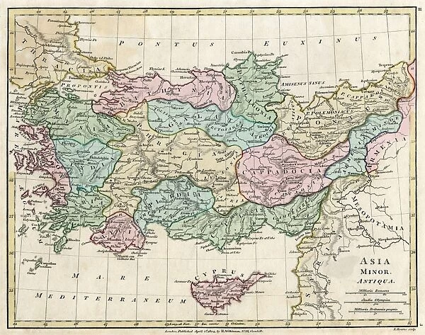 Map of Asia Minor (Turkey)