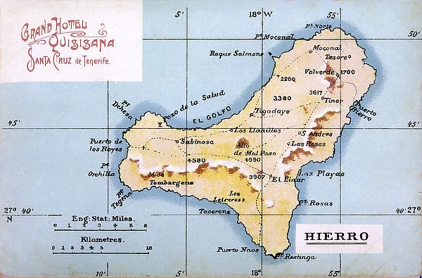 Map of Hierro, Canary Islands