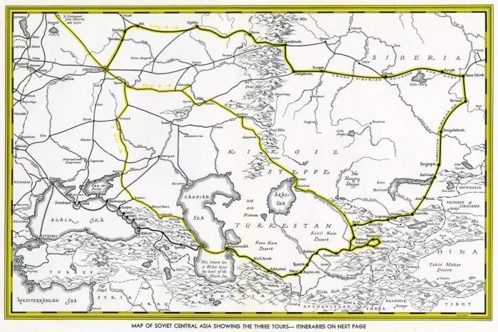 Framed Print : Map of Soviet Central Asia Print, 1933 Framed Print : Map of Soviet Central Asia Print, 1933