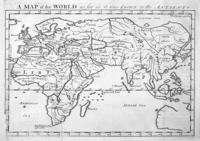 Framed Print : Herodotus World Map Print Framed Print : Herodotus World Map Print