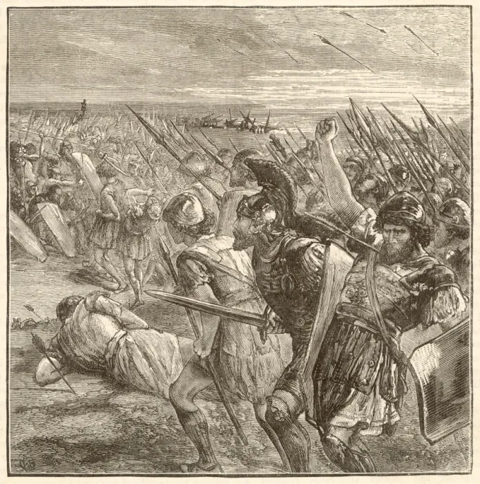 Framed Print : Print of the Battle of Marathon Framed Print : Print of the Battle of Marathon