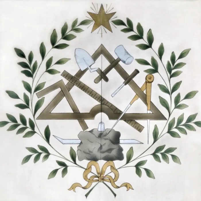 Framed Print : Masonic Tools Print, Musée du Grand Orient de France Framed Print : Masonic Tools Print, Musée du Grand Orient de France