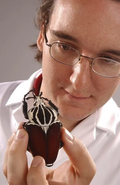 Max Barclay with beetle specimen