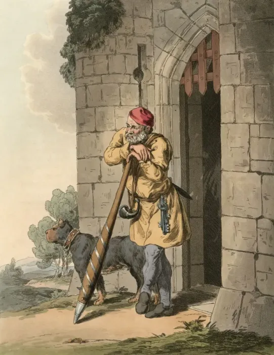Framed Print : Medieval Porter Print, 1480 Framed Print : Medieval Porter Print, 1480