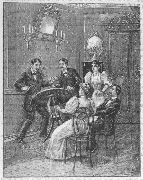 Framed Print : Mediumship Table Turning Print, Lyon France 1900s Framed Print : Mediumship Table Turning Print, Lyon France 1900s