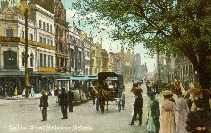 Framed Print : Collins Street Print, Melbourne Australia Framed Print : Collins Street Print, Melbourne Australia