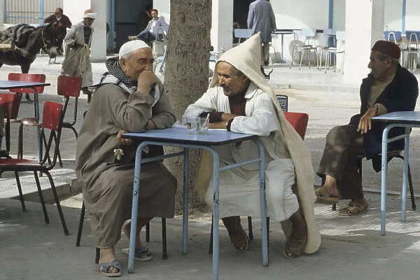 Two men in Djerba cafe
