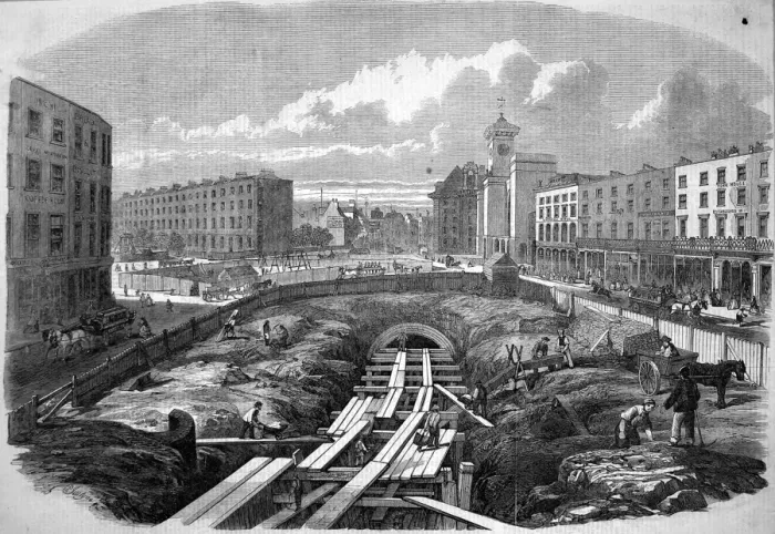 Framed Print : The Metropolitan Underground, Print 1863 Framed Print : The Metropolitan Underground, Print 1863