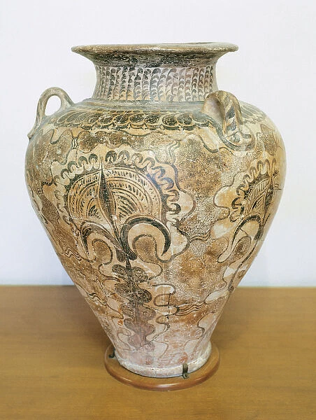 Minoan art. Greece. Vessel. Palace Style. Schematic vegetal