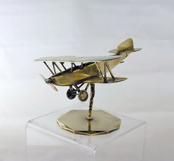 Model of a Fairey Fox Mark IA biplane, c 1926