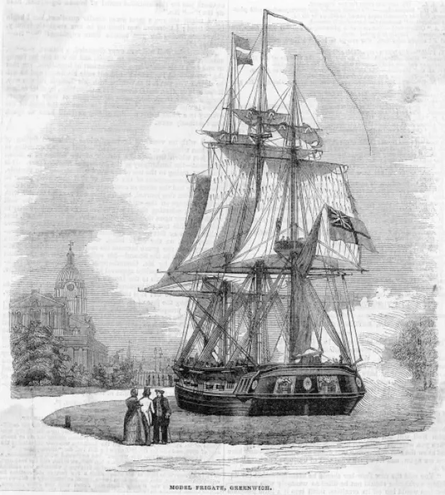 Framed Print : Model Frigate Print