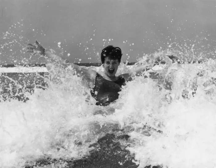 Framed Print : Model in Seaside Surf Print Framed Print : Model in Seaside Surf Print