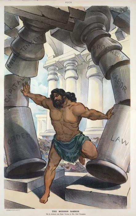 Framed Print : The Modern Samson Print, 1901 Framed Print : The Modern Samson Print, 1901