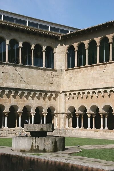 Monastery of Sant Cugat. Cloister. Catalonia. Spain