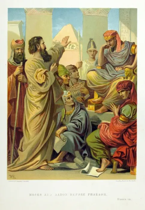 Framed Print : Moses and Aaron before the Pharaoh Print
