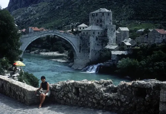 Framed Print : Mostar Bridge Print, 1969 Framed Print : Mostar Bridge Print, 1969