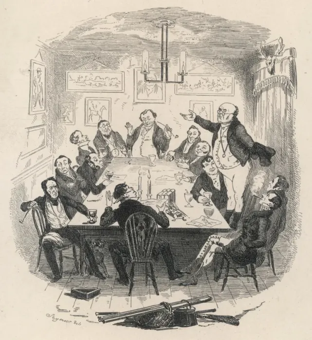 Framed Print : Mr Pickwick Addresses the Club Print Framed Print : Mr Pickwick Addresses the Club Print