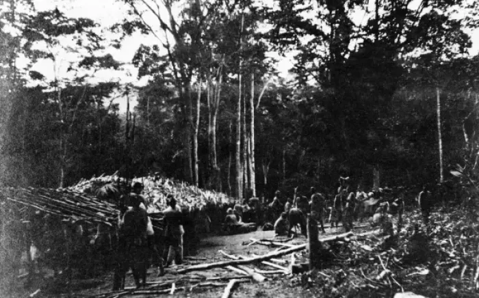 Framed Print : Native Troops Building Shelters Print, 1914 Framed Print : Native Troops Building Shelters Print, 1914