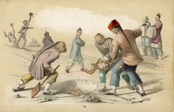 Framed Print : INFANTICIDE PREVENTED: A circa 1850 Print Framed Print : INFANTICIDE PREVENTED: A circa 1850 Print