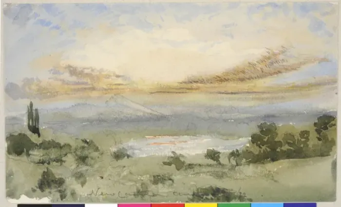 Framed Print : Newcastle Print (1872) - Turner-esque Sky Study Framed Print : Newcastle Print (1872) - Turner-esque Sky Study