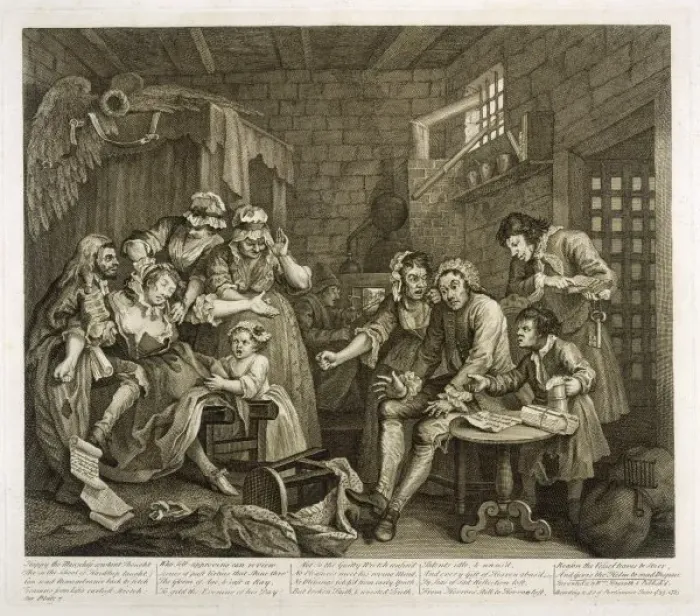 Framed Print : Newgate Prison Print 1735 Framed Print : Newgate Prison Print 1735
