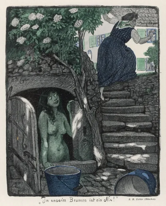 Framed Print : Nixie in the Well Print