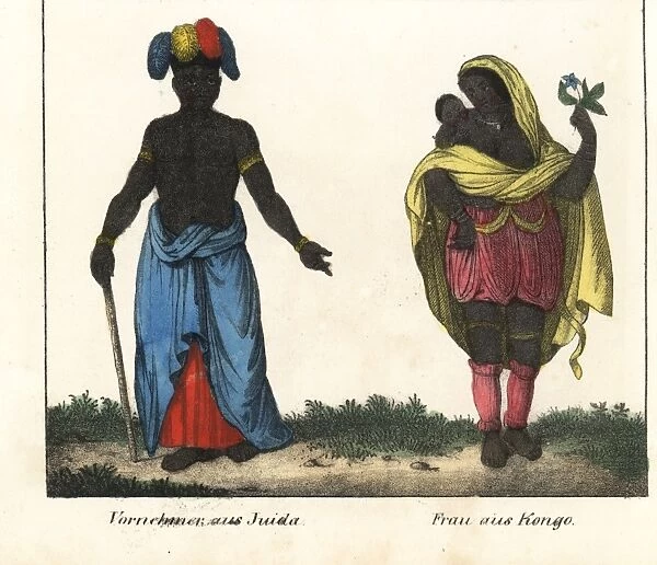 Nobleman of Whydah (Benin), and a woman of Congo with baby