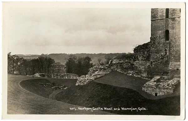 Norham Castle Moat and Marmion Gate, Northumberland