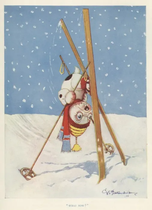 Framed Print : Bonzo in a Frosty Predicament Print Framed Print : Bonzo in a Frosty Predicament Print
