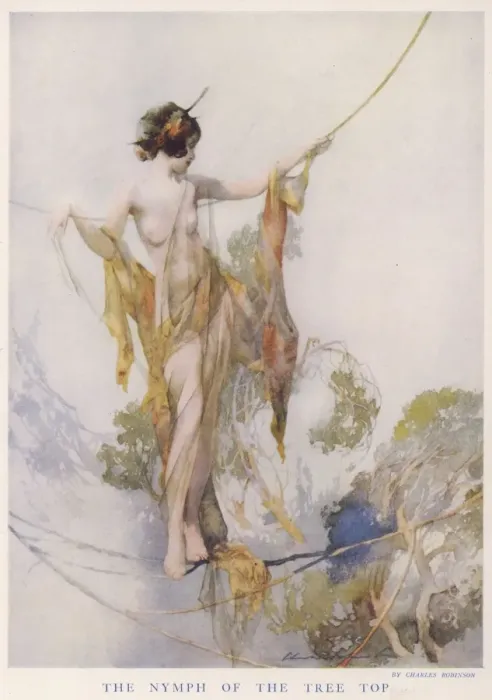 Framed Print : The Nymph of the Tree Top Print - Diaphanous Forest Scene Framed Print : The Nymph of the Tree Top Print - Diaphanous Forest Scene