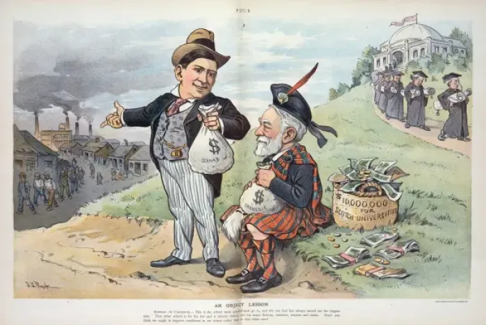 Framed Print : Print of Charles M. Schwab and Andrew Carnegie illustration from 1901