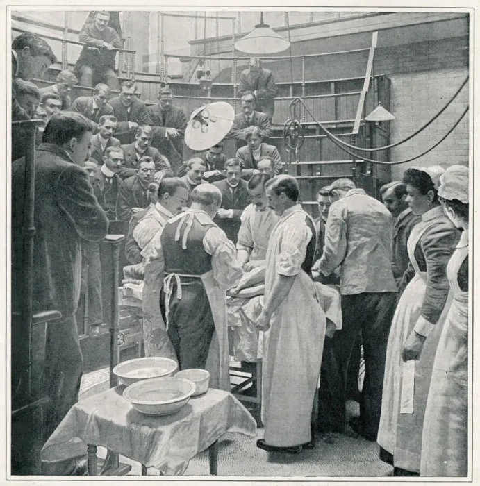 Framed Print : Charing Cross Hospital Operation Print Framed Print : Charing Cross Hospital Operation Print