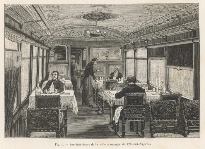 Framed Print : Orient Express Dining Car Print Framed Print : Orient Express Dining Car Print