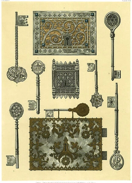 Ornate locks and keys