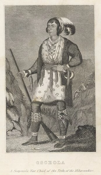 OSCEOLA, leader of the Seminoles in their resistance to forced emigration; he was tricked