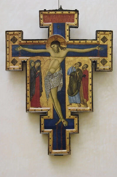 Painted Cross. 1272-85. Oil painting on canvas. Master of Sa