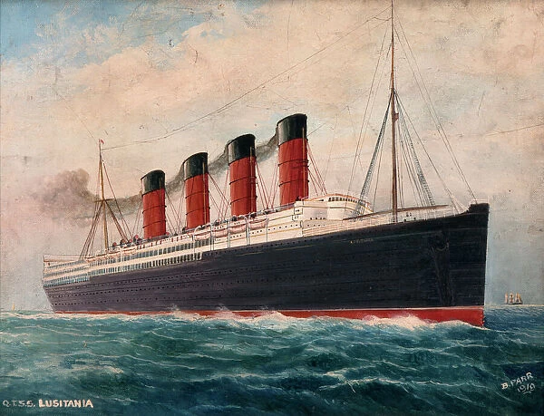 Painting of the Lusitania