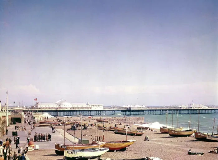 Framed Print : Late 1950s Print of Palace Pier, Brighton, East Sussex Framed Print : Late 1950s Print of Palace Pier, Brighton, East Sussex