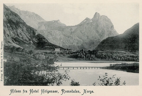 Panorama of Hotel Holgenses in Romsdalen, Norway